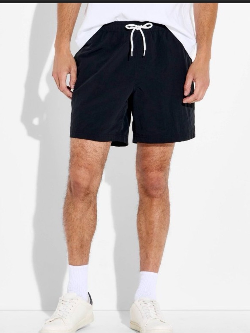 Original Use™ Woven Nylon Pull-On Shorts Men Large Black